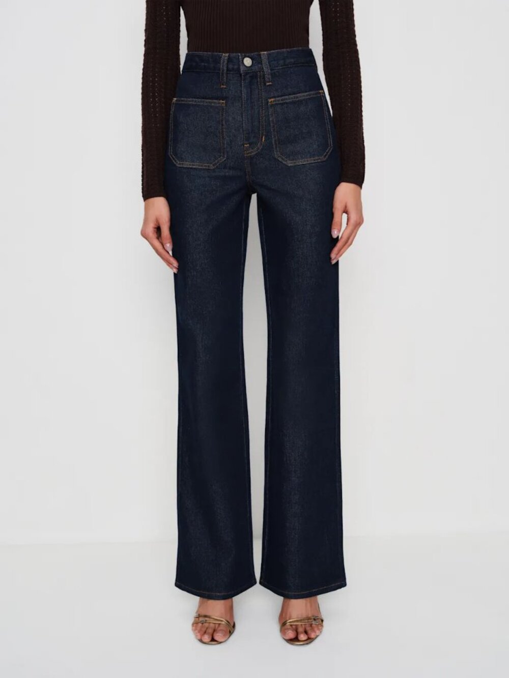 Reformation Alyssa Stretch High Rise Wide Leg Jeans Blue - Size 28